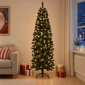 Umetno vitko božično drevo 180 cm 300 LED Toplo bela