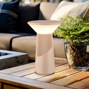 Briloner LED namizna svetilka na baterije Pilia, bež, višina 24 cm, IP44 - Dnevna soba/jedilnica - Sodobni - bež, bela - Kovina