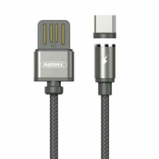 REMAX Gravity RC-095a magnetni USB/USB Type C kabel 1M 2.1A Črna
