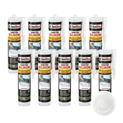 IsolBau Sanitarni silikon prozoren Sanitär Silikon 12 x 300ml