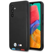 Bmw BMW OVITEK ZA SAMSUNG GALAXY A54 USNJENA ŠTAMPALKA S TRIBARVNICO ELEGANTNA