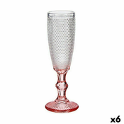 NEW Kozarec za šampanjec Roza Prozorno Steklo 6 kosov (180 ml)