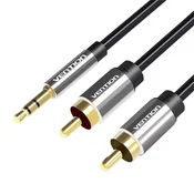 Vention Kabel Audio 2xRCA na 3.5mm BCFBD 0.5m (črn)