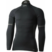 Mico Long Sleeve Mock Neck Mens Base Layer M1 Nero III