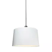 Sodobna viseča svetilka črna z odtenkom 45 cm bele barve - Combi 1