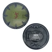 DOOM The Dark Ages medaljon Saw Shield, 85 mm, sa stalkom i art karticom