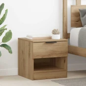 vidaXL Posteljna omarica 2 pcs artisan hrast 40 x 39 x 40 cm