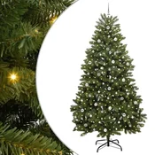 Vidaxl Umestno božično drevo med 300 LED Zelena 270 cm PVC in kovina