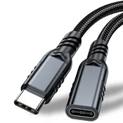 INF Podaljšek USB Type-C moški-na-ženski, 20Gbps, 5A, aluminij 1,5 M, (5000296325)