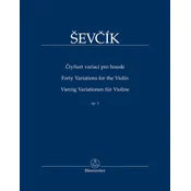 Otakar Ševčík Čtyřicet variací pro housle op. 3 Note