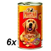 Propesko mokra hrana za pse, piletina, tjestenina i mrkva, 6x1240 g