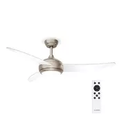 Klarstein El Paso stropni ventilator z lučjo | 132 cm | 35 W | Tiho delovanje | Les