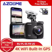 AZDOME GS63H Dash Cam Dual Lens 4K UHD Recording Car Camera DVR Night Vision WDR Built-In GPS Wi-Fi G-Sensor Motion Detection