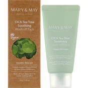Mary&May CICA TeaTree Soothing Wash Off Pack MINI - Pomirjujoča Čistilna Maska za Obraz MINI 30g