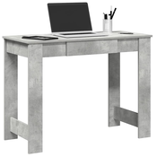 Radni stol boja betona 100x45x75 cm od konstruiranog drva