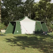vidaXL Družinski Šotor Tipi Zelen 8-Osebeni Vodoodporen