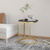 Vidaxl Stranska mizica 45 cm kaljeno steklo