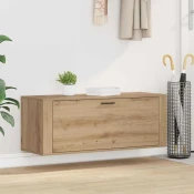 vidaXL Omara za čevlje artisan hrast 100 x 35 x 38 cm Konstruiran les