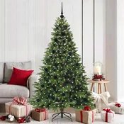 Vidaxl Umestno božično drevo med 300 LED Zelena 180 cm PE in PVC