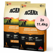 ACANA Puppy Large Breed Recipe 2x11,4 kg
