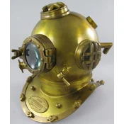 Casa Padrino antique style deco diving helmet burnished brass 35 x 50 x H. 47 cm - Living room decoration - Desk decoration - Luxury decoration - Decorative accessories