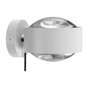 Top Light Puk Maxx Wall+ LED, prozorne leče, bela mat/krom - Dnevna soba/jedilnica - Dizajn - bela mat, krom, prozorna - Kovina