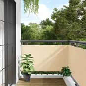 Balkonski zaslon za privatnost krem 300 x 120 cm PVC