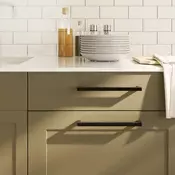 Rucke za ormaric 5 kom crne 224 mm od nehrdajuceg celika