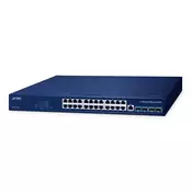 Planet L3 24-Port 10 100 1000T 4-Port 10G SFP Managed Ethernet Switch