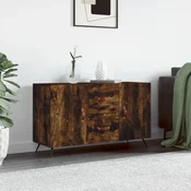 shumee vidaXL Predalnik, dimljen hrast, 100x36x60 cm, material na osnovi lesa