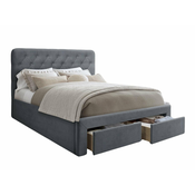 Krevet Houston 1708 (Siva) Bracni, Siva, 160x200, Tkanina, Basi a doghePodnice, 167x216x118cm