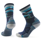 Ženske nogavice Smartwool Hike Light Cushion Mountain Moon Crew, temno modre (M)