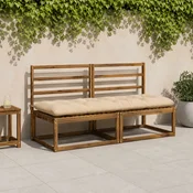 vidaXL Blazina za klop VIANEN 100% poliester Krem 180 x 60 x 12 cm