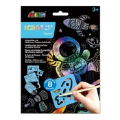 Northix Avenir Scratch Set s šablono: Space