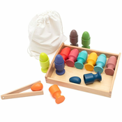 Montessori Baby Mix Lesena sestavljanka z jajci