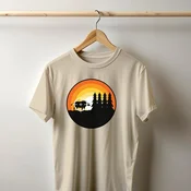 Camiseta Majica sa štampanim printom Cam 443, Muška, Krem