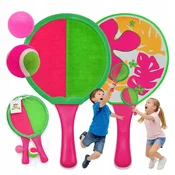 Zestaw do gry w rakietki i paletki 2w1 Catch Ball łapacz na rzepy z dwoma piłkami