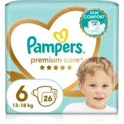 Pampers Premium Care Size 6 plenice za enkratno uporabo 13-18 kg 26 kos