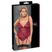 Cottelli Curves Body Red XL - Lace & Velvet, Removable Chains, Adjustable Fit OCV051A