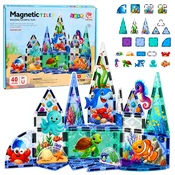 Magnetni gradbeni bloki morski živali ocean 40 kosov.