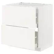 METOD / MAXIMERA Pod.elem.grej.ploca/2front/2fiok, bela/Vallstena bela, 80x60 cm