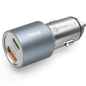 Hama brzi auto punac 1xUSB-C PD, 1xUSB-A QC, 38 W, metal