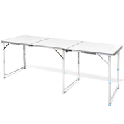 vidaXL Sklopivi stol za kampiranje prilagodive visine aluminijski