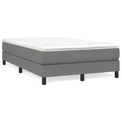 Vidaxl Posteljni okvir z vzmetmi temno siv 120x200 cm blago
