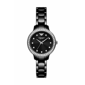 Ura Emporio Armani ženski, črna barva