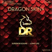 DR Strings Dragon Skin+ Coated Medium 3 Pack Strune za električno kitaro