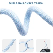 Kabel Braided PD Type-C na Lightning 20W zeleni