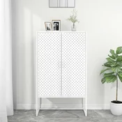 Visoka komoda bijela 80 x 35 x 135 cm celicna