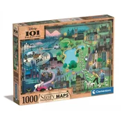 Clementoni Igracka Clementoni puzle 1000 kom., Disney maps 101 dalmatinac