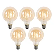 Komplet 5 E27 zatemnitvenih LED žarnic G95 4,9W 320 lm 2500K